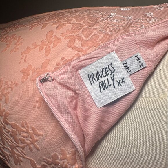 Princess Polly Pink Floral Burnout Maxi Slip Dress • Size US 6 - Picture 3 of 3
